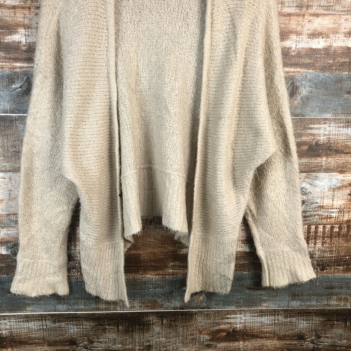 Homespun Knitwear DL 22 Octobre Brown Cardigan mohair Knitwear #C033 Size US L / EU 52-54 / 3 - 3 Thumbnail