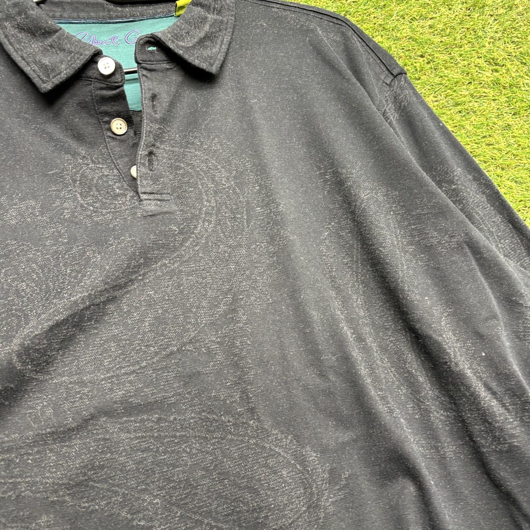Robert Graham Robert Graham Polo Shirt Mens XL Black Paisley Long Sleeve Classic Fit Knit Size US XL / EU 56 / 4 - 3 Thumbnail