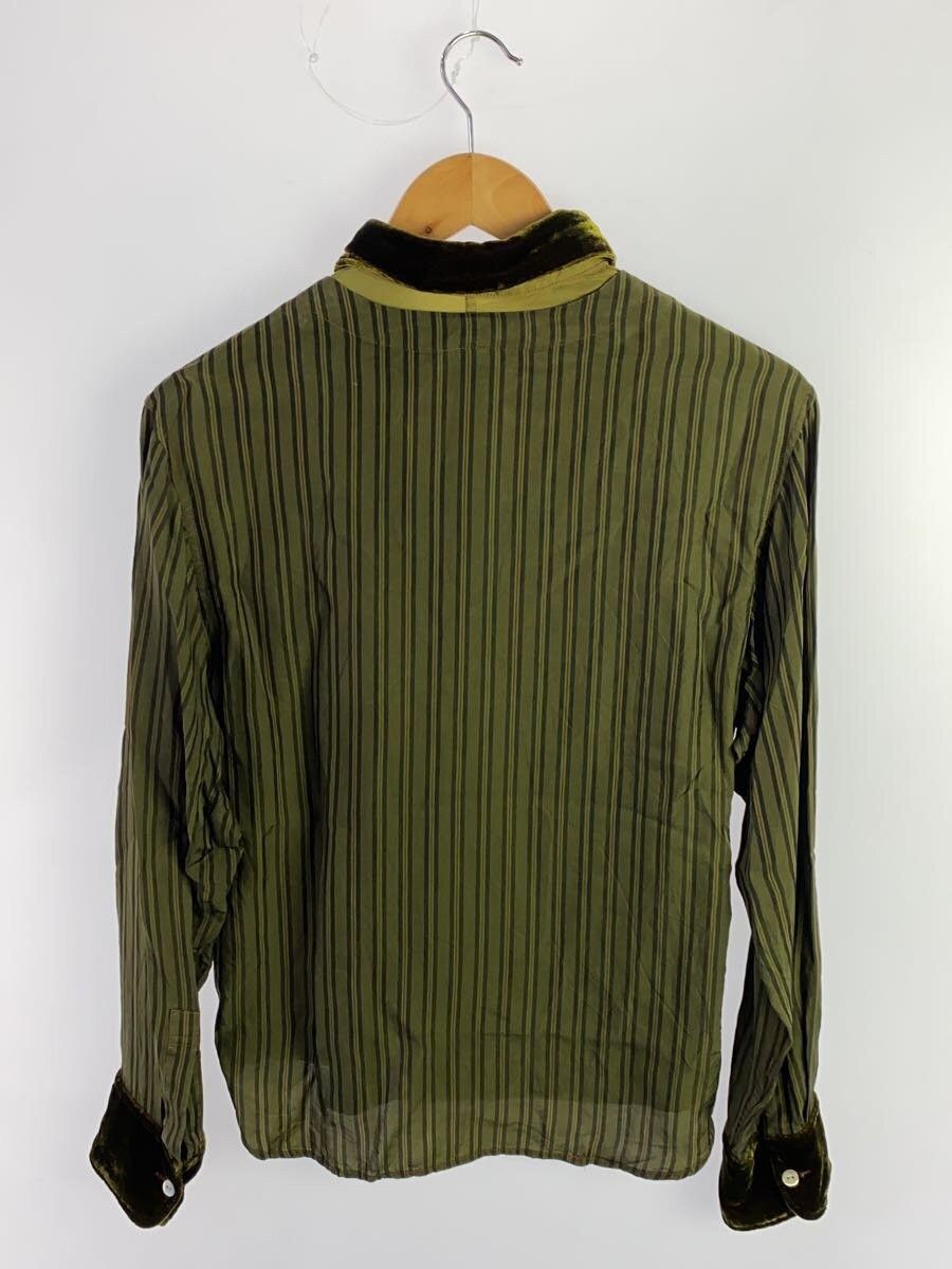 Yohji Yamamoto Striped Velour Blouse Size L / US 10 / IT 46 - 2 Thumbnail
