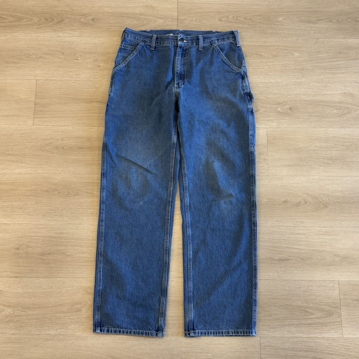 Carhartt BLUE DENIM CARHARTT PANTS Size US 34 / EU 50 - 1 Thumbnail