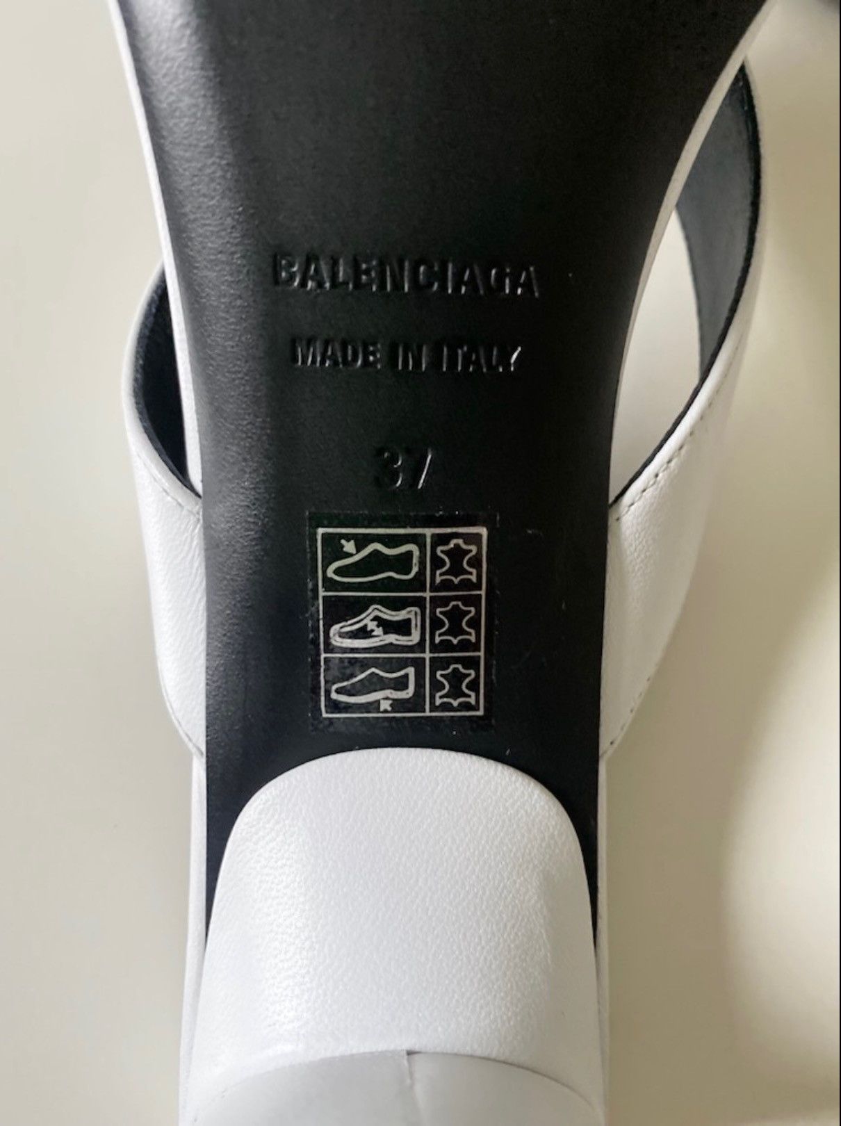 Balenciaga Balenciaga Double Square 60mm Leather White/Black(Size 37) Size US 6.5 / IT 36.5 - 8 Thumbnail
