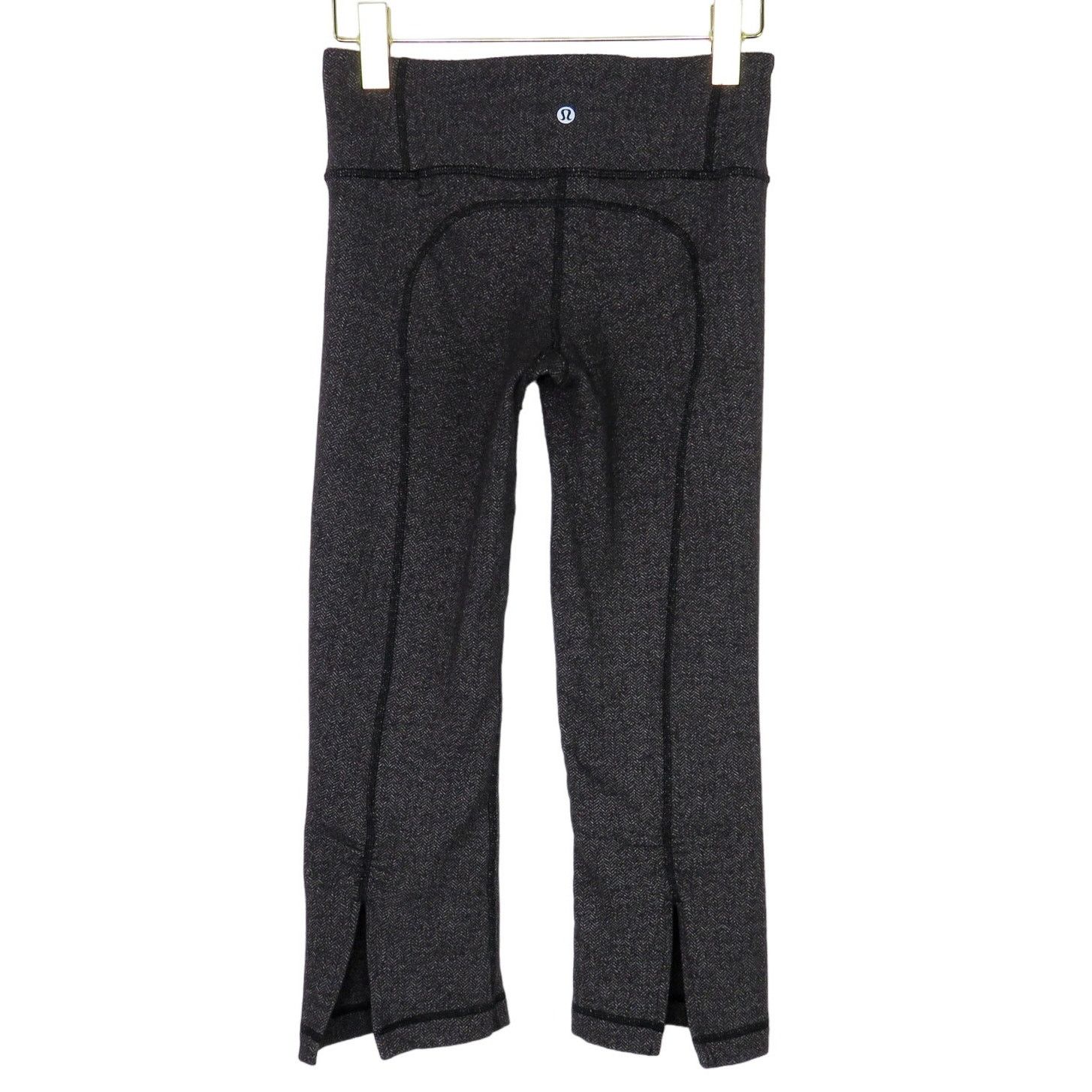 Lululemon Lululemon Gather & Crow Crop Gray Herringbone Leggings 2 Size 24" / US 00 / IT 34 - 8 Thumbnail