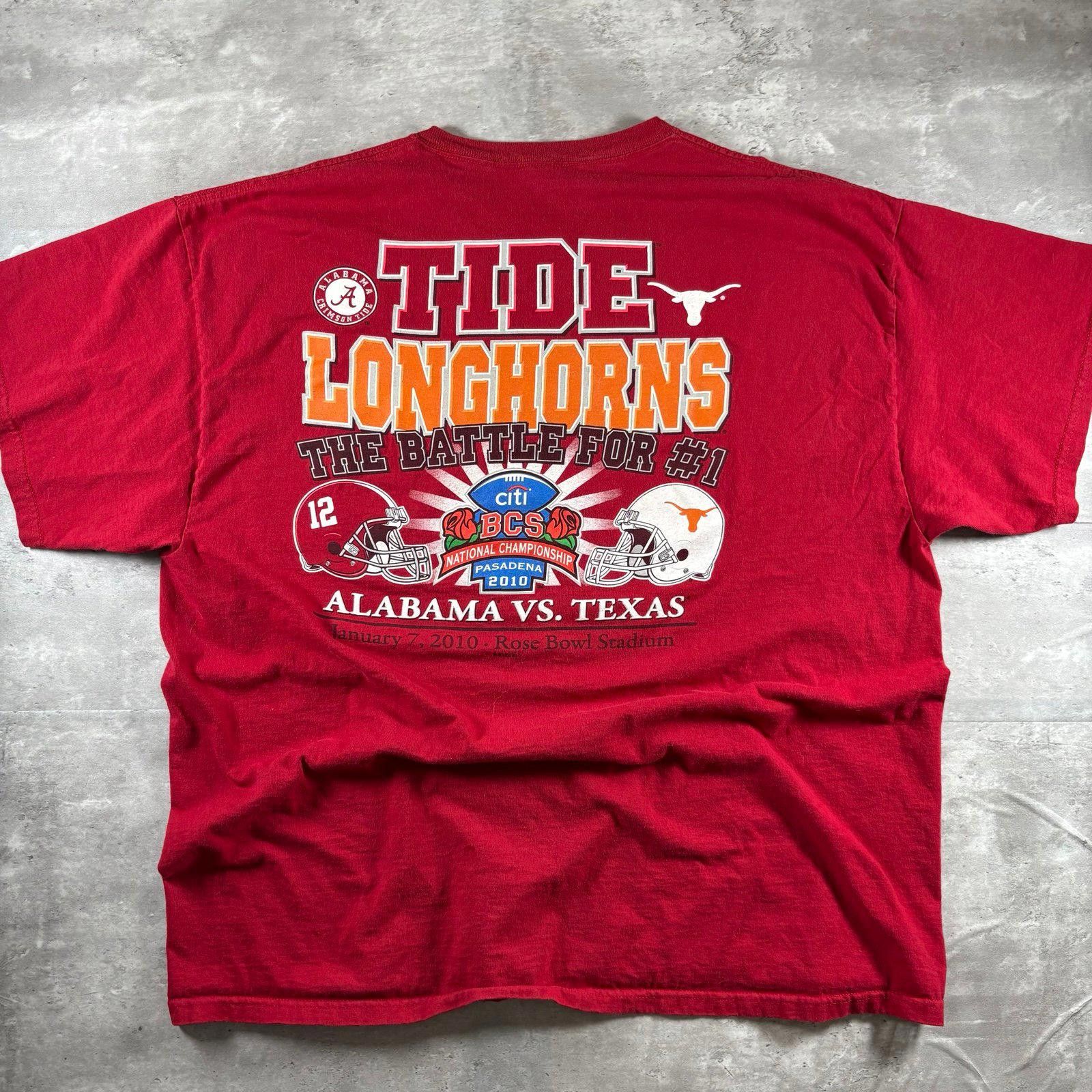 Fruit Of The Loom Vintage Bama vs Texas football t shirt Size US XL / EU 56 / 4 - 1 Thumbnail