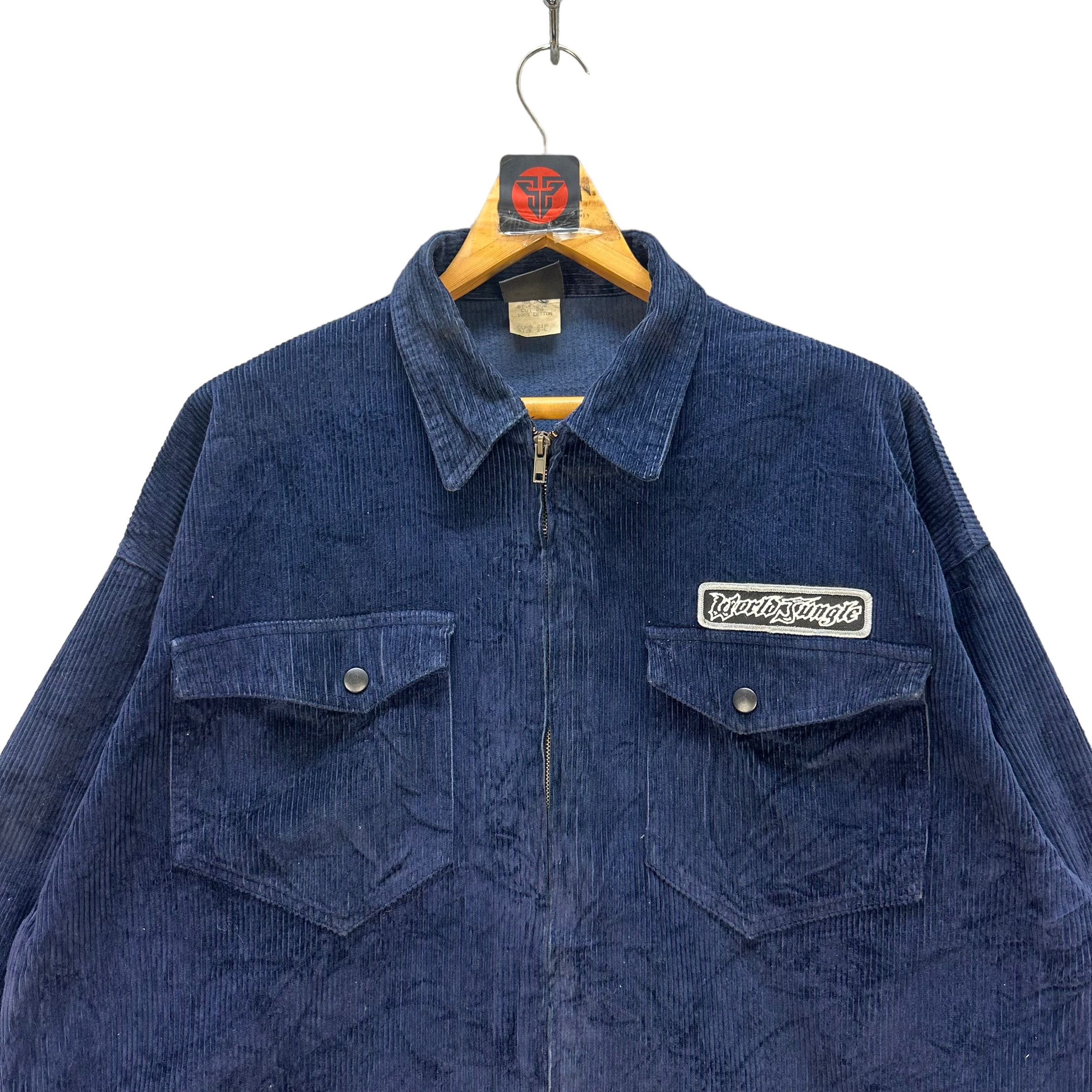 Vintage WOLRD JUNGLE CORDUROY WORK JACKET #7636-159 Size US XL / EU 56 / 4 - 2 Thumbnail