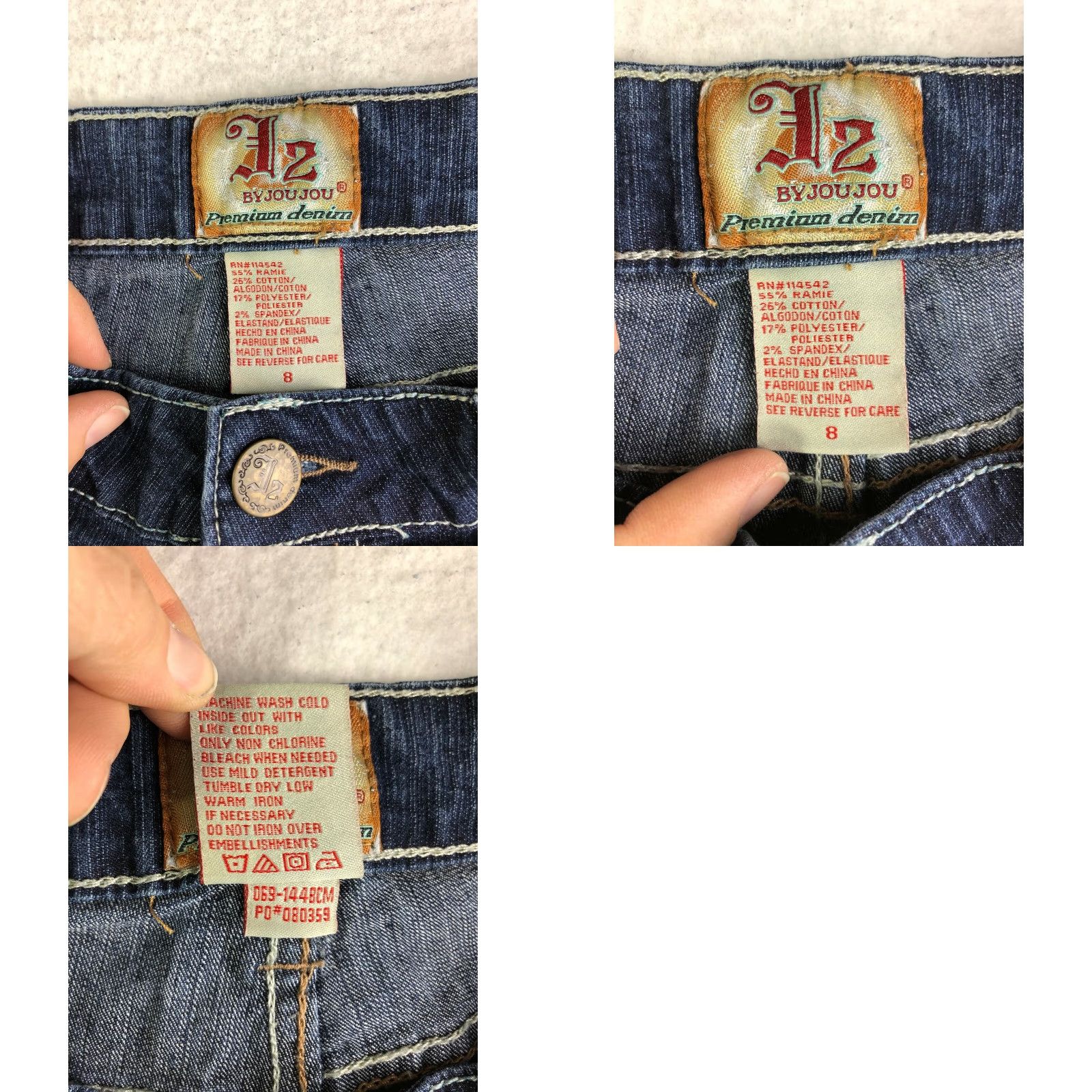 Vintage VINTAGE Jou Jou Jeans Mid Rise Straight Leg Womens Size 8 Dark Wash Blue Denim Jeans Size 30" / US 8 / IT 44 - 8 Thumbnail