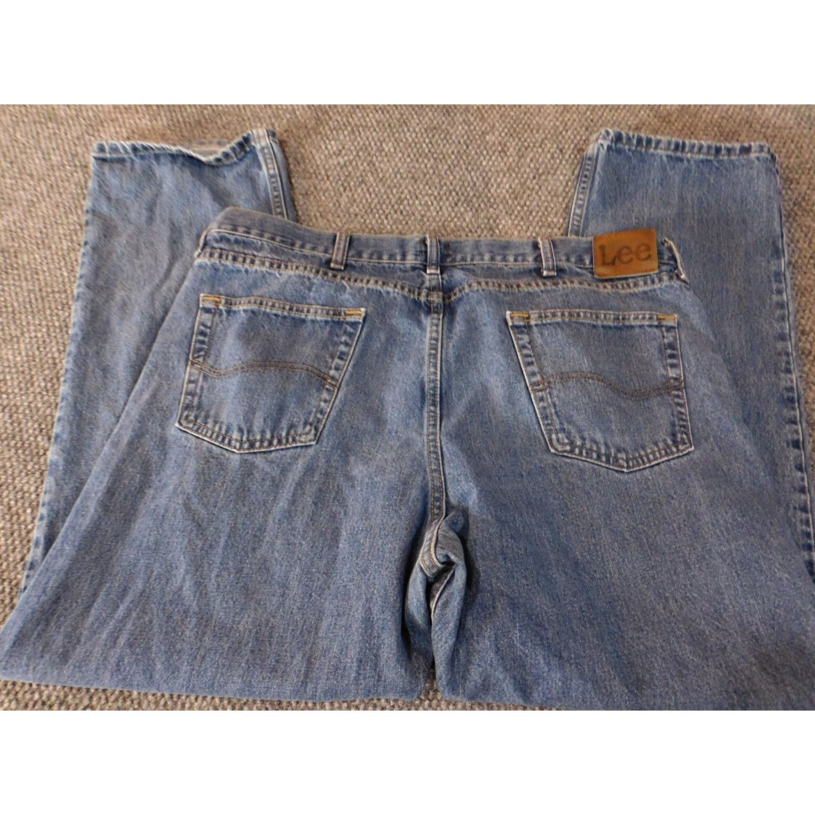 Lee VINTAGE Lee Jeans 42x30 Straight Blue Denim Classic Casual Mens Regular 42 Blue Jeans American 90s? Size US 42 / EU 58 - 6 Thumbnail