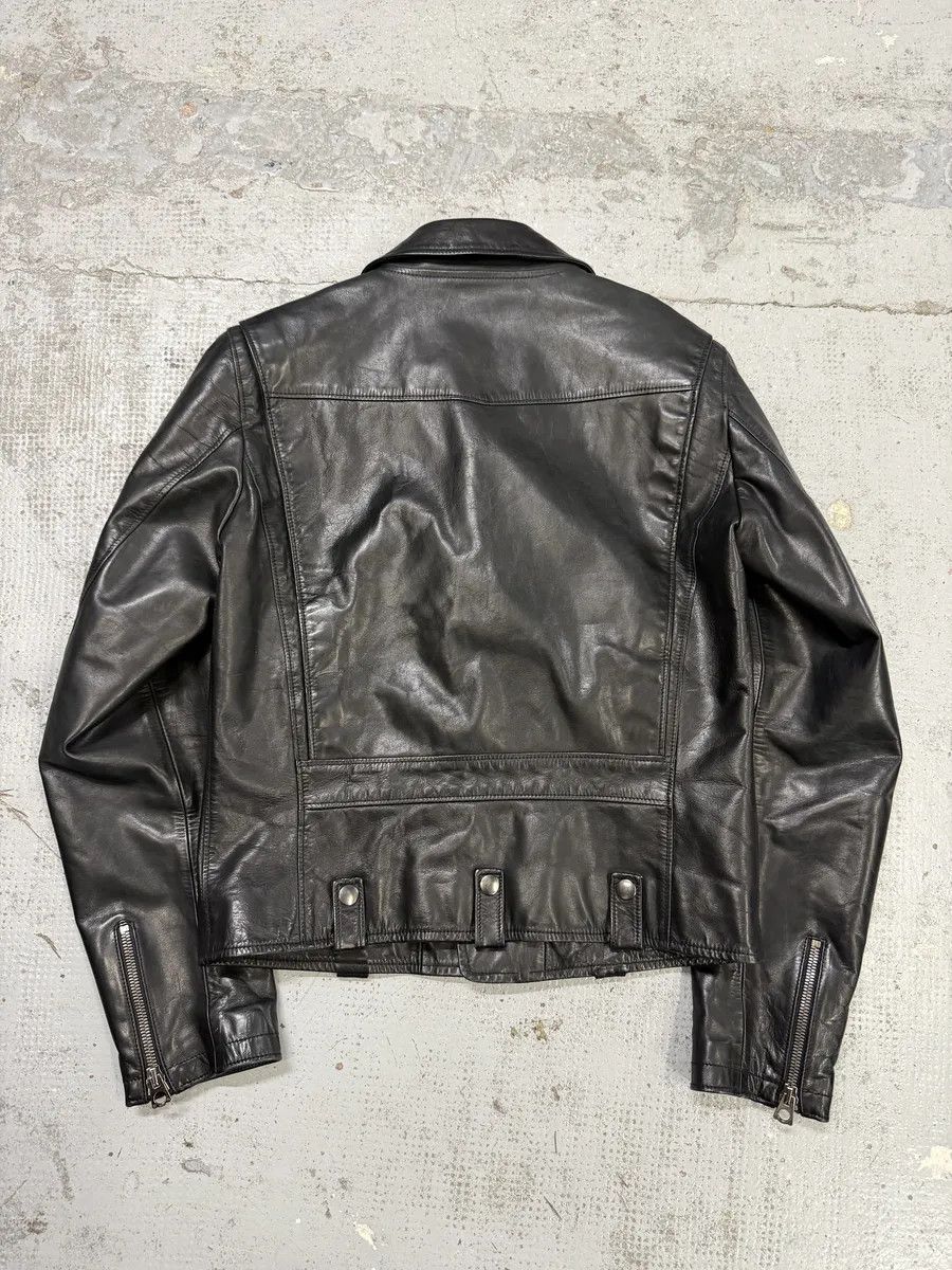 Dolce & Gabbana 2000s Dolce & Gabbana Perfecto Pure Black Leather Jacket Size US M / EU 48-50 / 2 - 2 Thumbnail