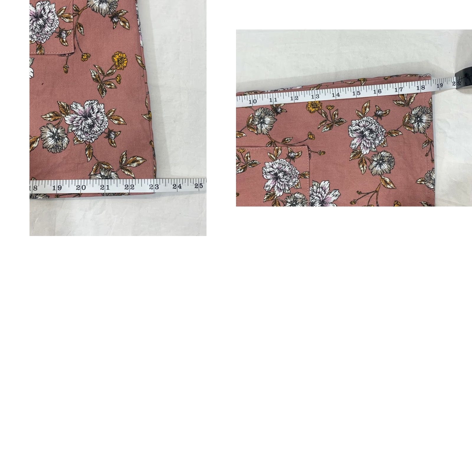 Vintage TinselTown Pink Floral Overalls Dress XL Women Casual Party/Cocktail Workwear Knee Length Sleeveless Pullover Cotton Blend Vintage No Size 40" / US 18 - 8 Thumbnail