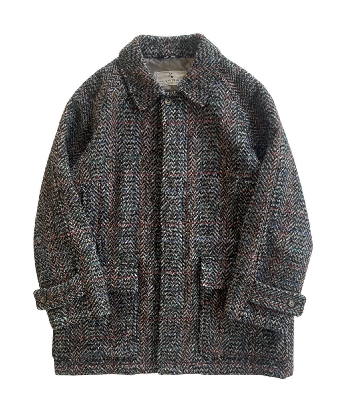 Kent & Curwen Kent & Curwen Wool Herringbone Tweed Jacket Size US M / EU 48-50 / 2 - 1 Thumbnail