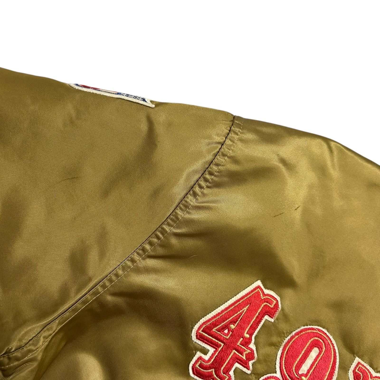 NFL VTG 90s SAN FRANCISCO 49ERS STARTER SATIN JACKET SPELL OUT Size US L / EU 52-54 / 3 - 10 Thumbnail