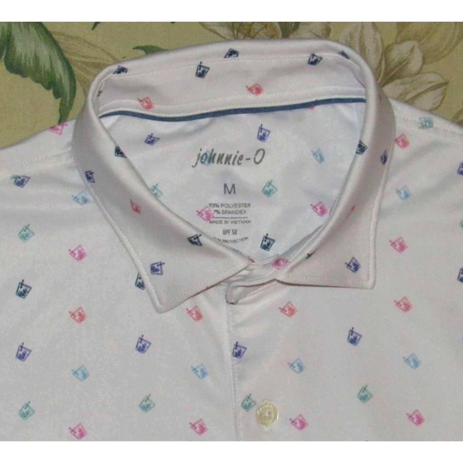johnnie-O Johnnie O White Short Sleeve Polo Shirt Medium Polo Shirt Mens XS? Size US M / EU 48-50 / 2 - 2 Thumbnail