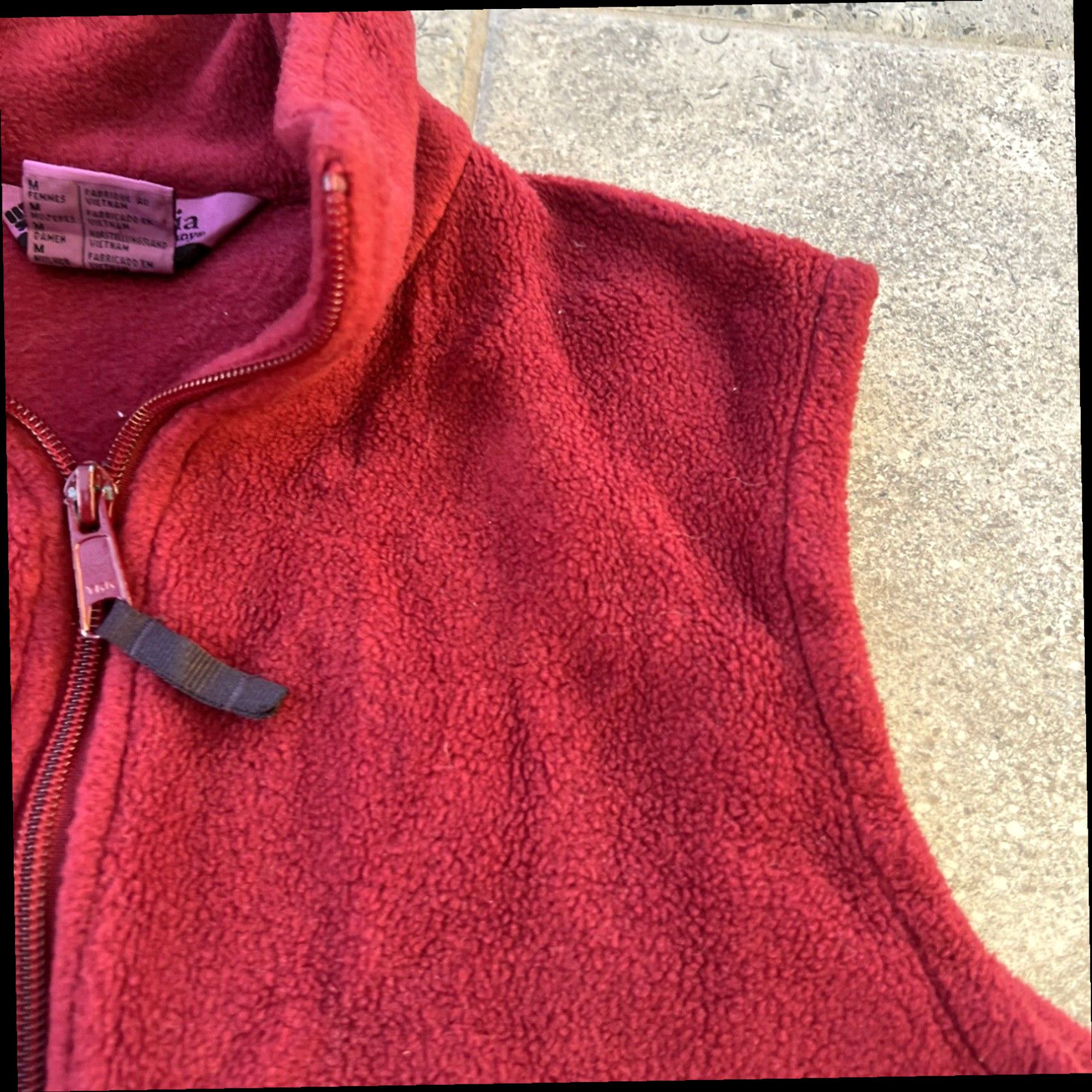 Vintage Columbia Vest Womens Medium Red Outdoor Full Zip Fleece Casual Sleeveless Ladies Size M / US 6-8 / IT 42-44 - 3 Thumbnail