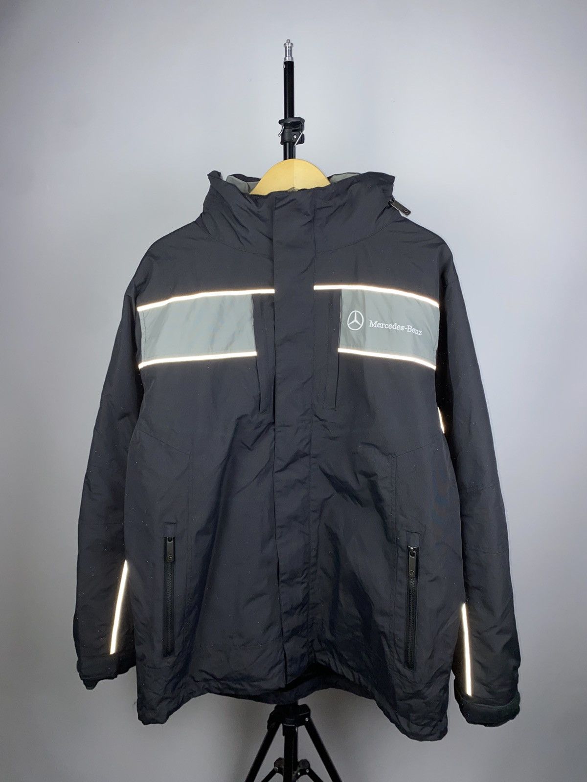 Mercedes-Benz × Vintage Official Mercedes ninja Racing Black F1 Big Logo 90s Rare Size US L / EU 52-54 / 3 - 3 Thumbnail