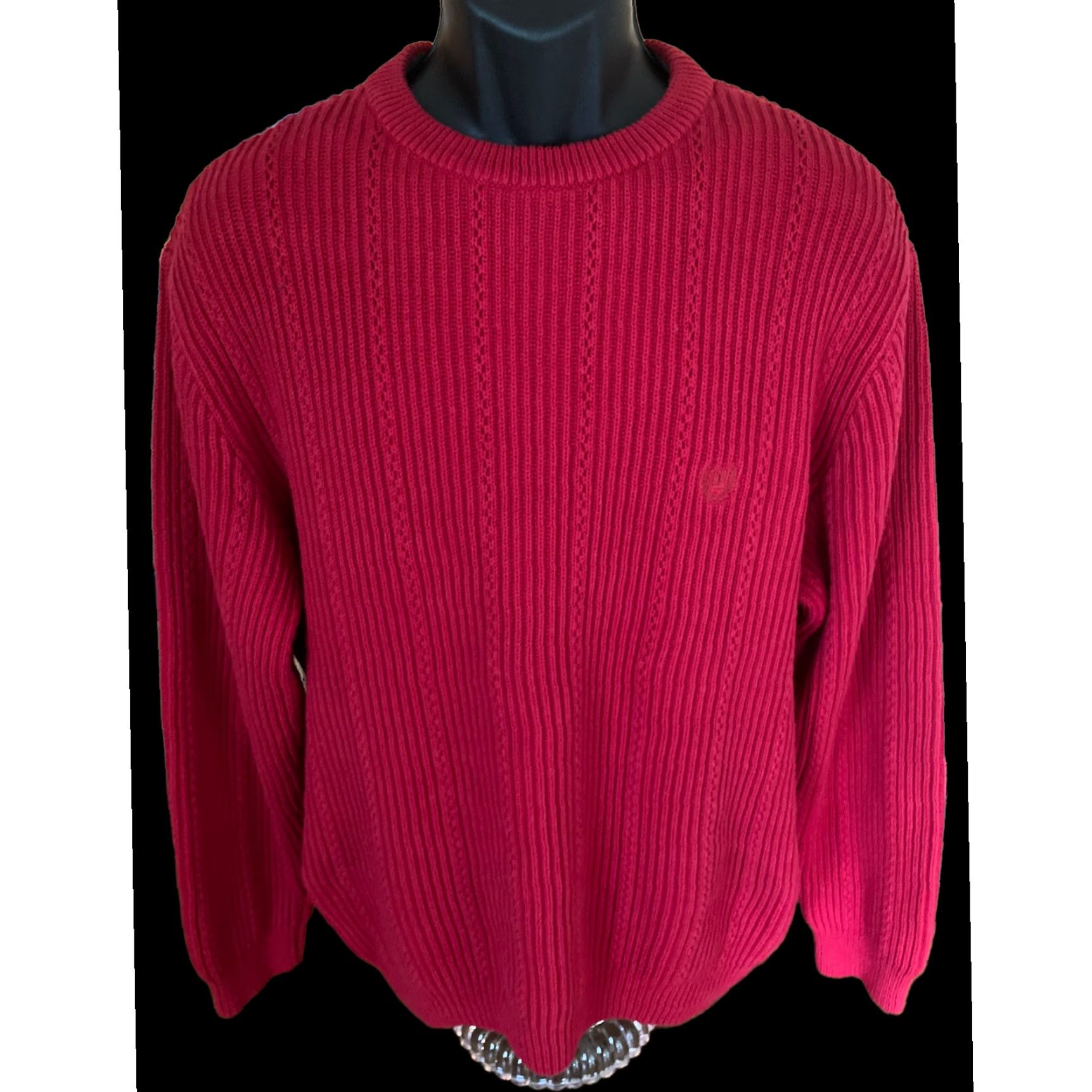 Vintage Chaps Ralph Lauren chunky ribbed knit hotsell purple sweater