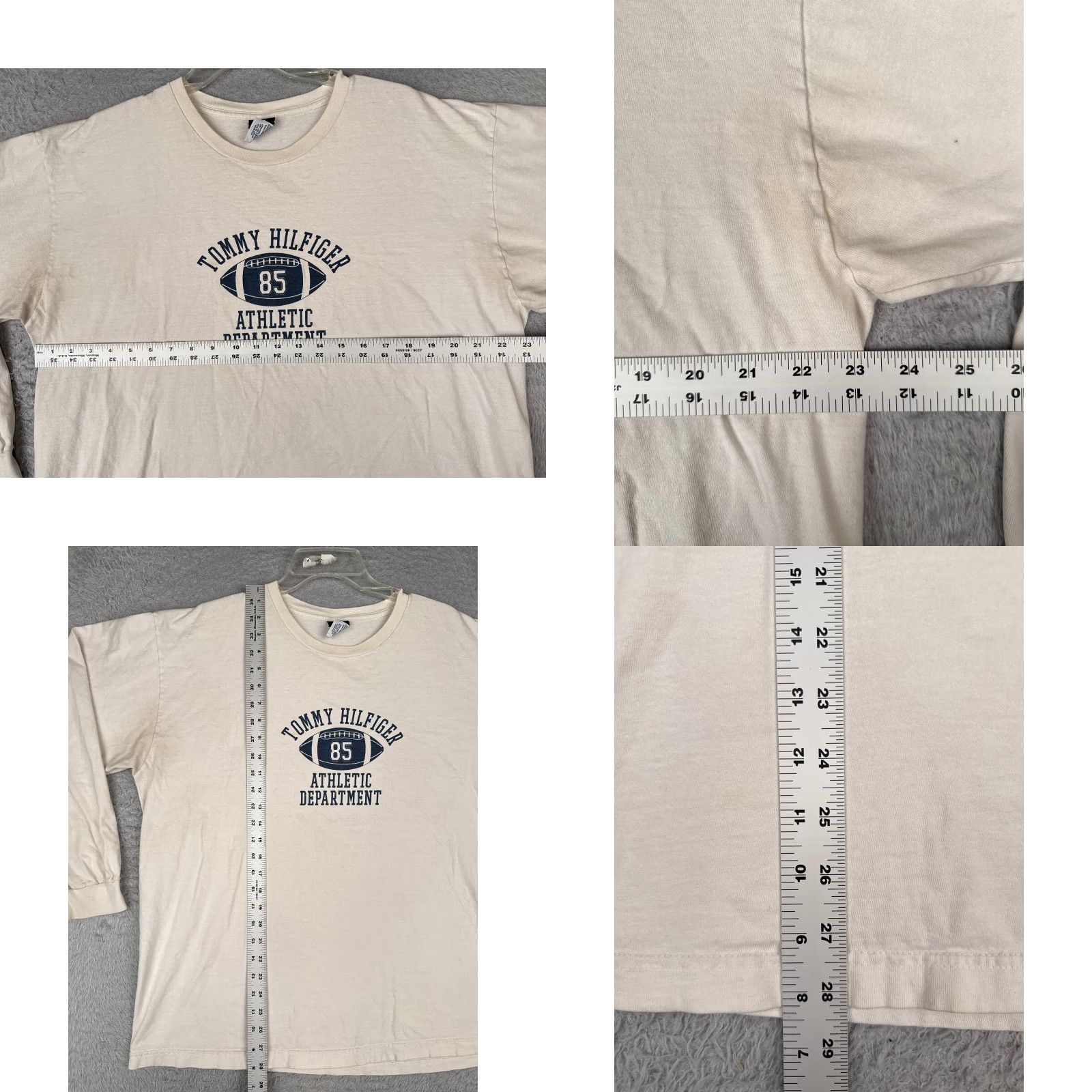 Tommy Hilfiger Tommy Hilfiger Jeans Shirt Adult Extra Large White Crew Long Sleeve Cotton READ Size US XL / EU 56 / 4 - 8 Thumbnail