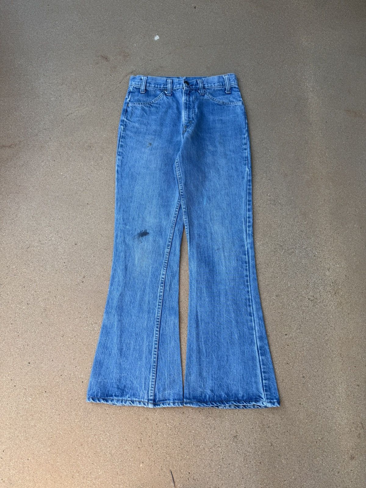 Levi's Vtg 70’s Levi’s 646 Orange Tab Bellbottom Flare Jeans 28x29 Size US 28 / EU 44 - 1 Thumbnail