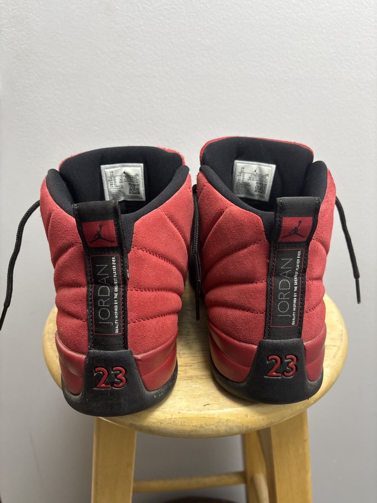 Jordan Brand Air Jordan 12 Reverse Flu Game Size US 11 / EU 44 - 2 Thumbnail