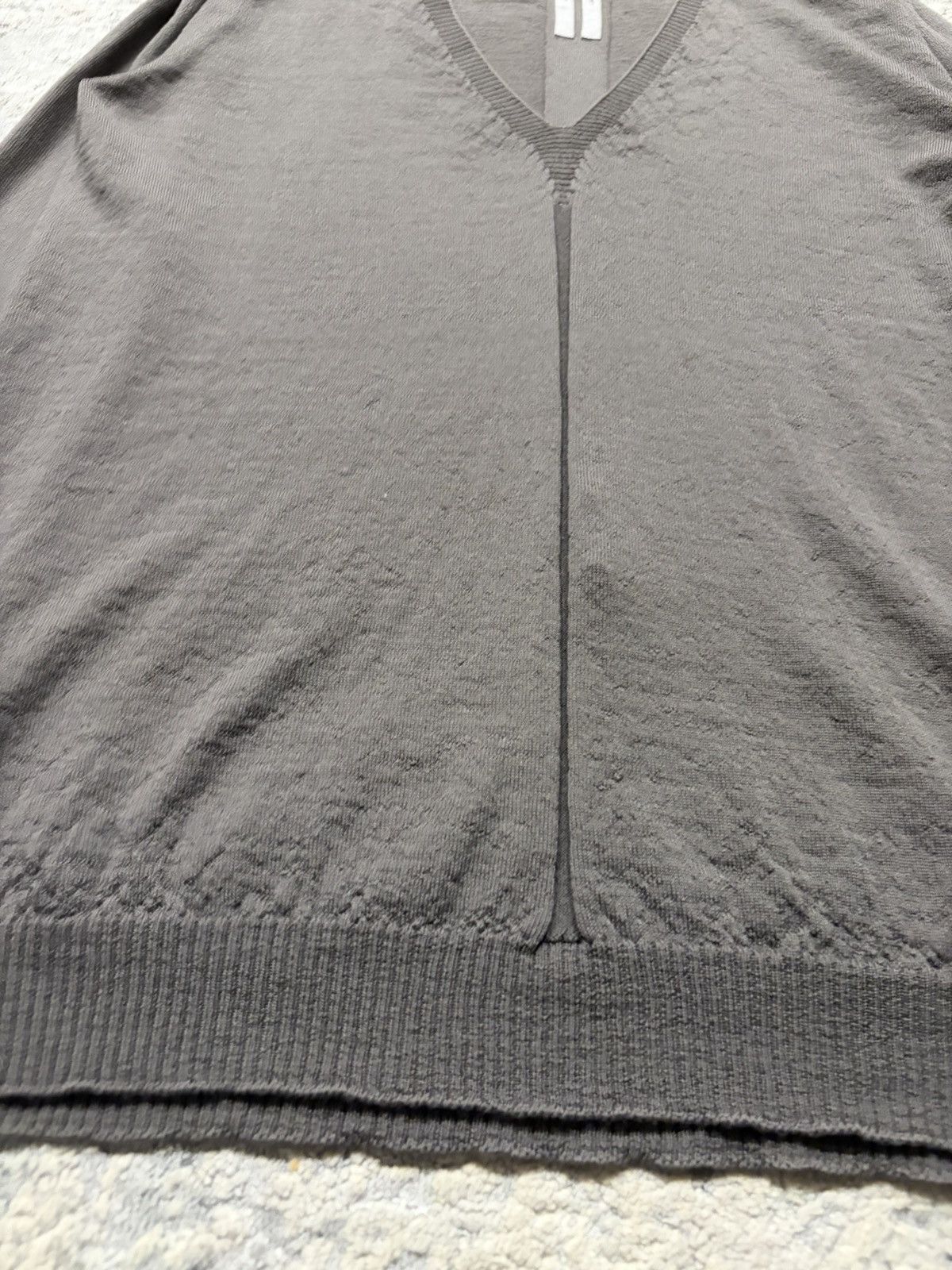 Rick Owens FW19 Larry Mainline Knit V-Neck Long Sleeve Size US S / EU 44-46 / 1 - 5 Thumbnail