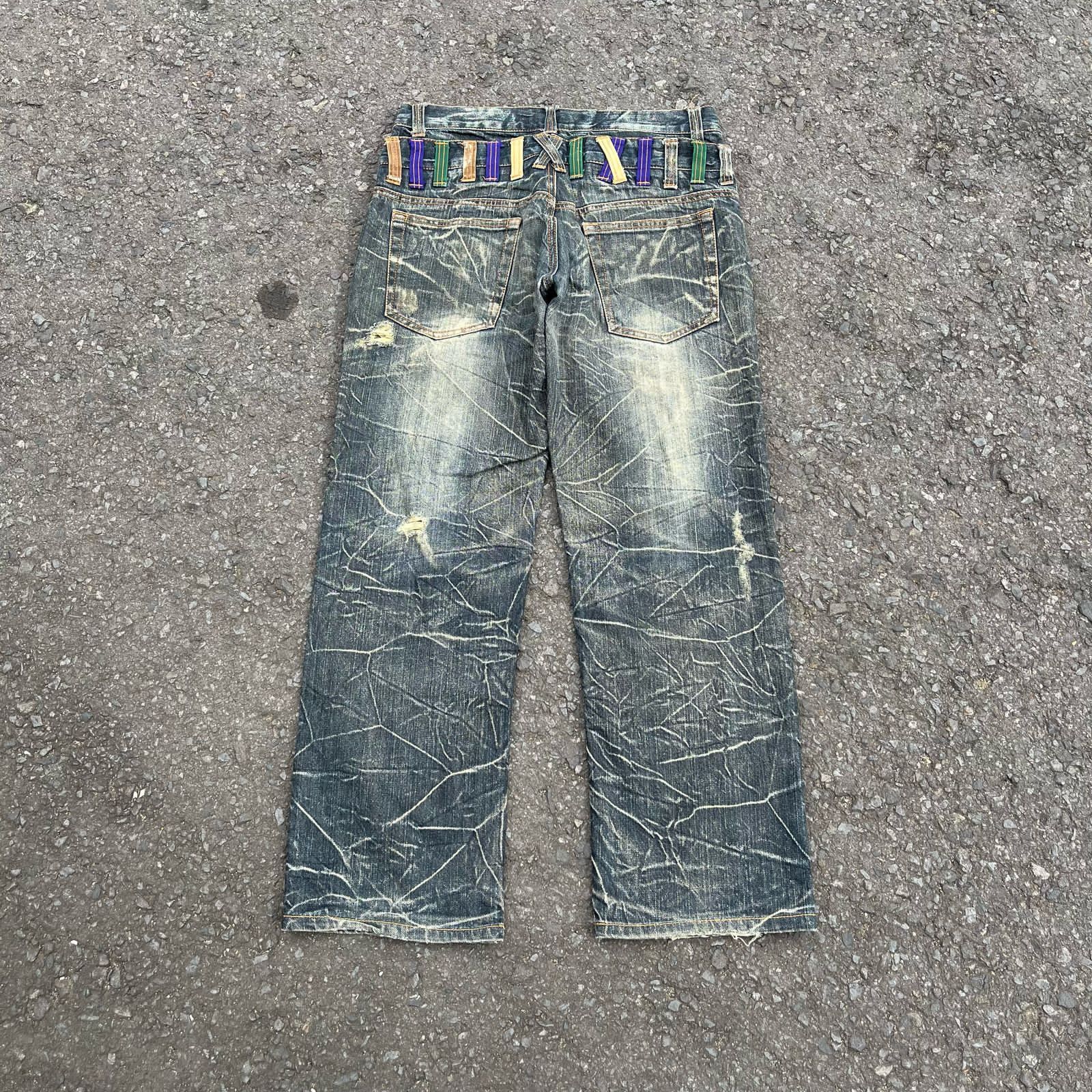 20471120 Nylaus Distressed Double Waist Denim Size US 32 / EU 48 - 5 Thumbnail