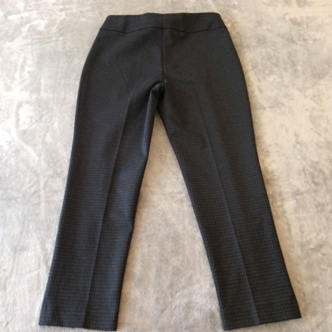 Vintage Zac & Rachel Pants Womens Medium Blue Geometric Pull On Stretch Ankle Straight Size 32" / US 10 / IT 46 - 2 Thumbnail