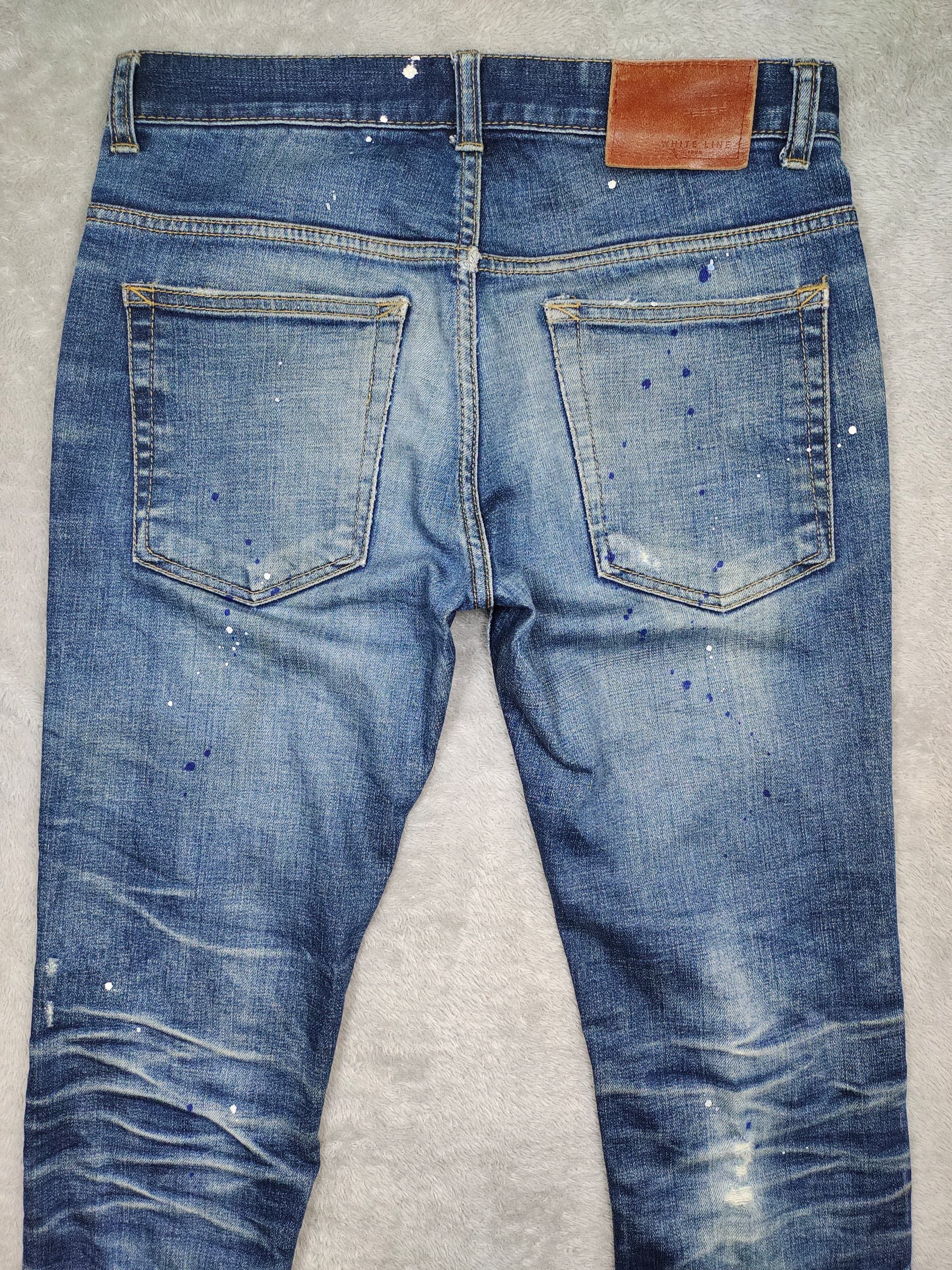 Other DISTRESSED WHITE LINE BY IDUN RARE DESIGN BLUE JEANS Size US 30 / EU 46 - 4 Thumbnail