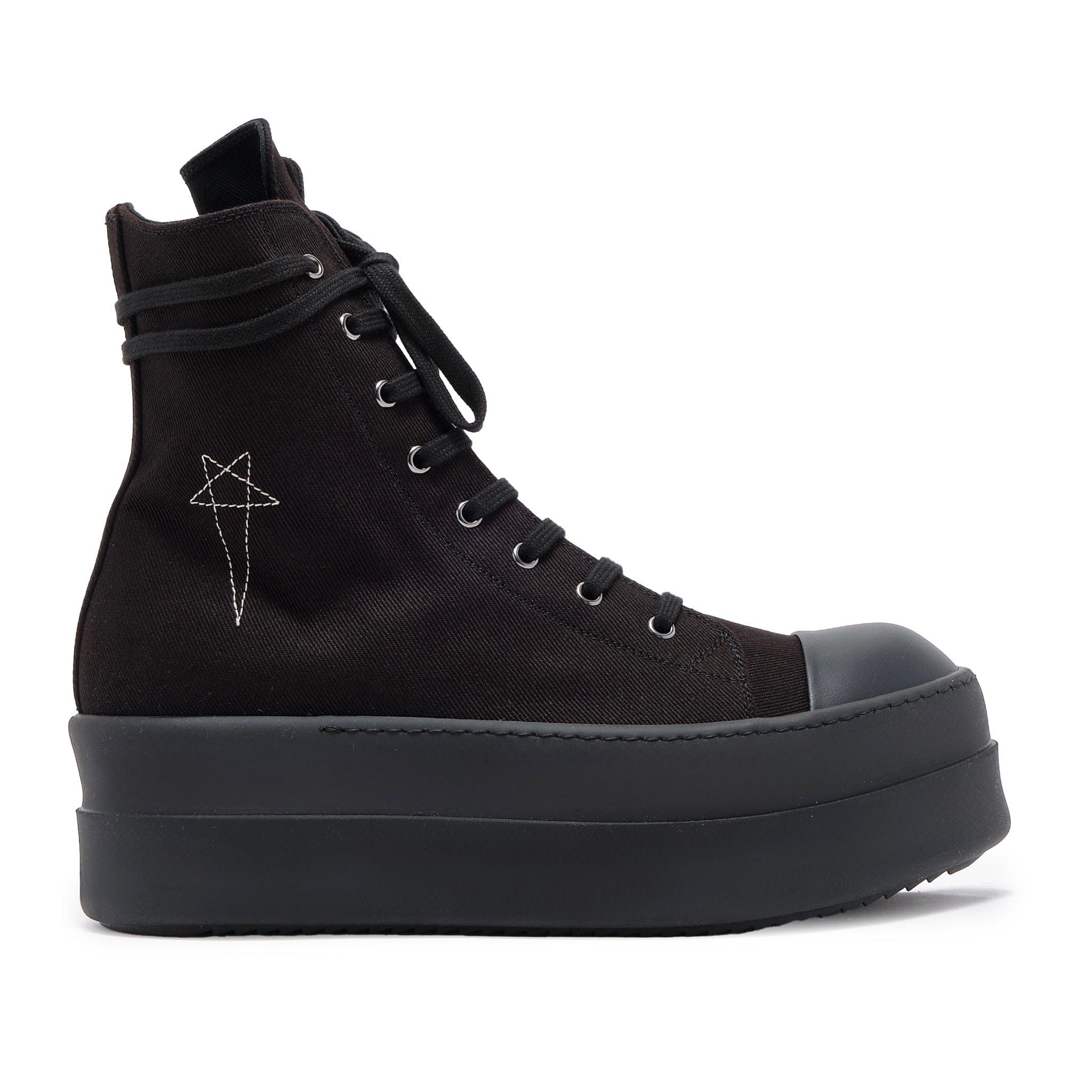 Rick Owens DRKSHDW Double Bumper Sneaker High Pentagram Embroidery Bla Size US 11.5 / EU 44-45 - 1 Thumbnail