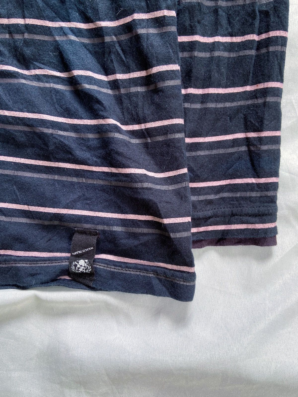 Japanese Brand METAL SYSTEM STRIPED DOUBLER LAYER POEM LONG SLEEVE Size US M / EU 48-50 / 2 - 5 Thumbnail
