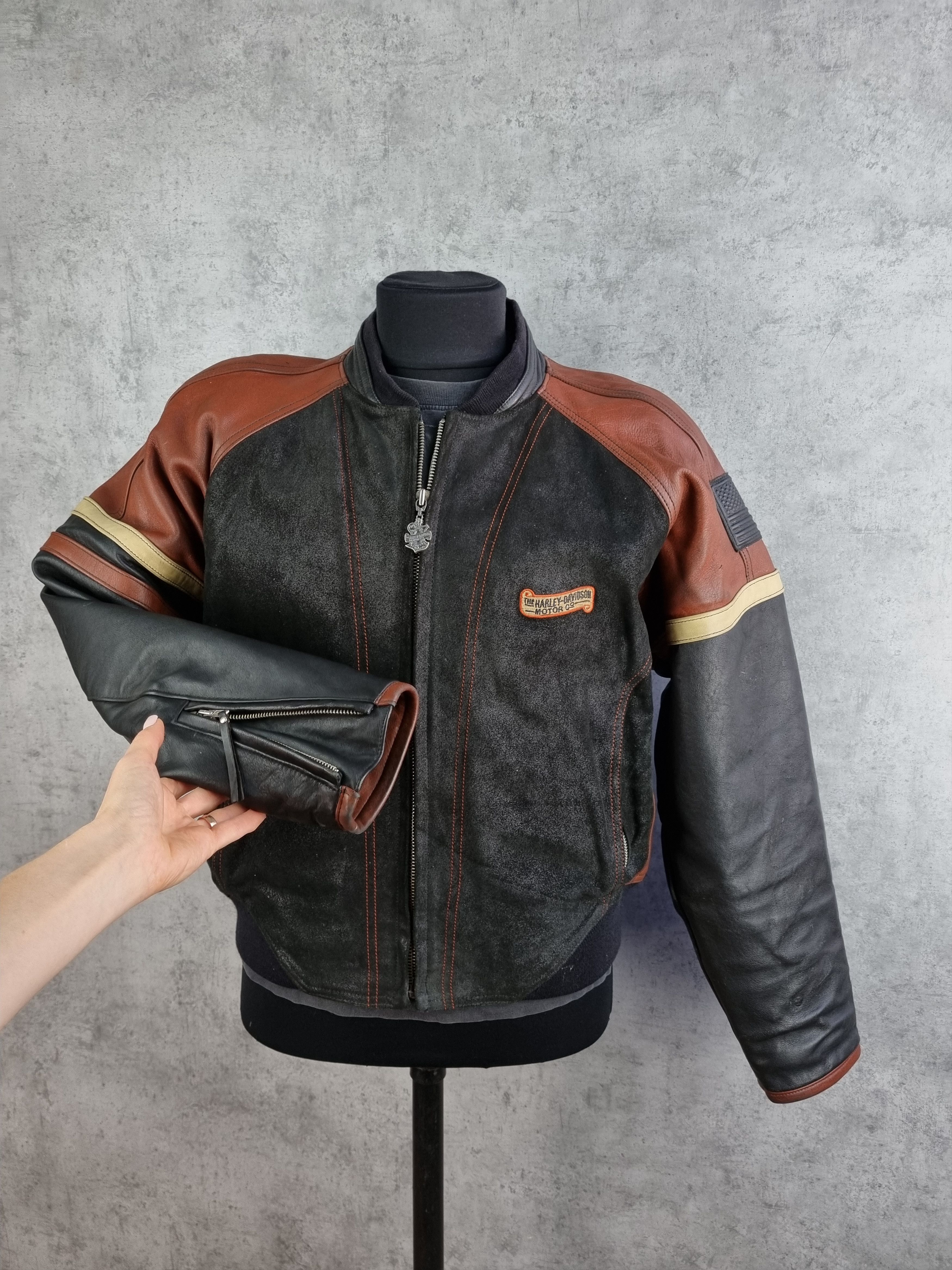 Harley Davidson Vintage Legendary Iconic Harley Davidson Leather Moto Jacket Size US L / EU 52-54 / 3 - 4 Thumbnail