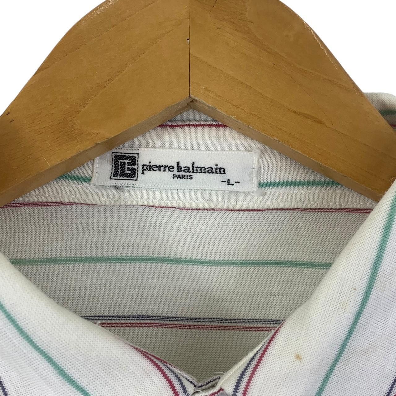 Pierre Balmain Vintage PIERRE BALMAIN PARIS Embossed Pocket Polo Tee Size L / US 10 / IT 46 - 3 Thumbnail