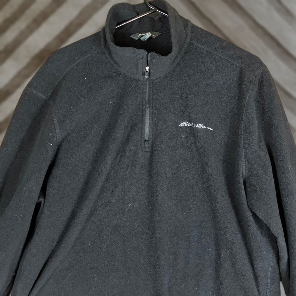 Eddie Bauer Eddie Bauer Mens Sweatshirt Black Fleece 1/4 Zip Outdoor Long Sleeve Large Size US L / EU 52-54 / 3 - 1 Thumbnail
