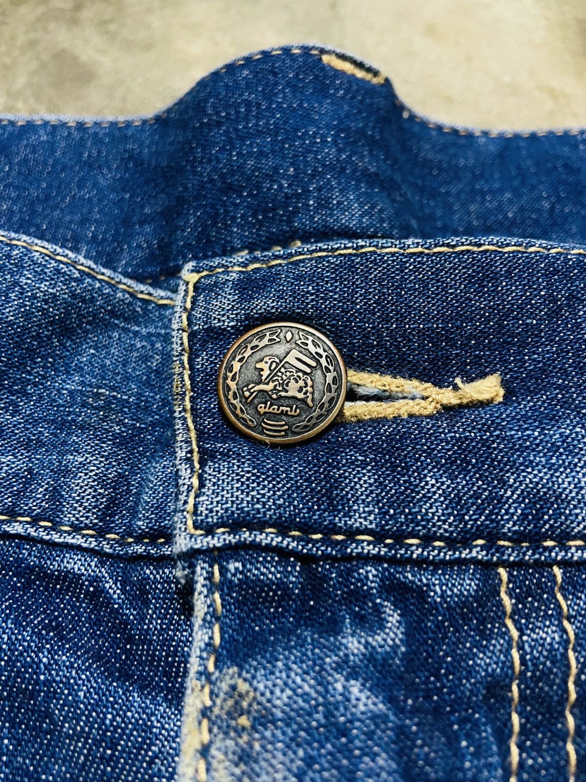 Japanese Brand Glamb Drop Crotch Distressed Denim Jeans Size US 38 / EU 54 - 10 Thumbnail