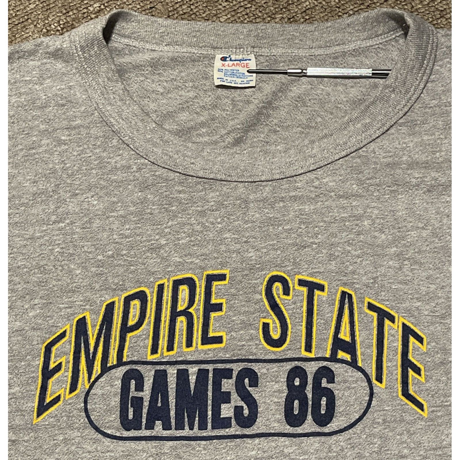 Champion Vintage 80s 1986 XL Champion Empire State Games New York Sin Size US XL / EU 56 / 4 - 3 Thumbnail