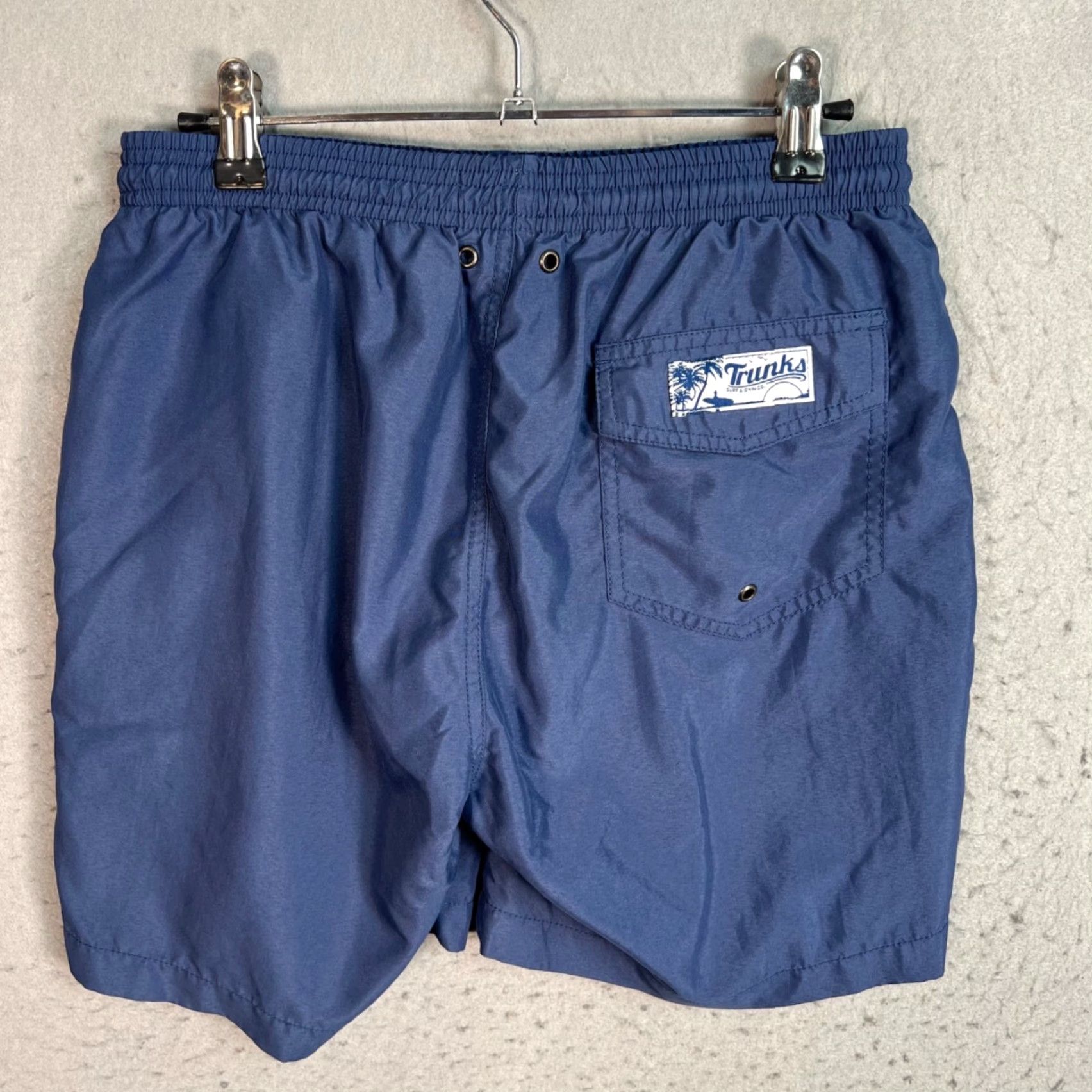 Vintage Trunks Surf & Swim Co. Blue Swim Shorts W/ Drawstring & Lining Mens Size Small Size US 29 - 2 Thumbnail