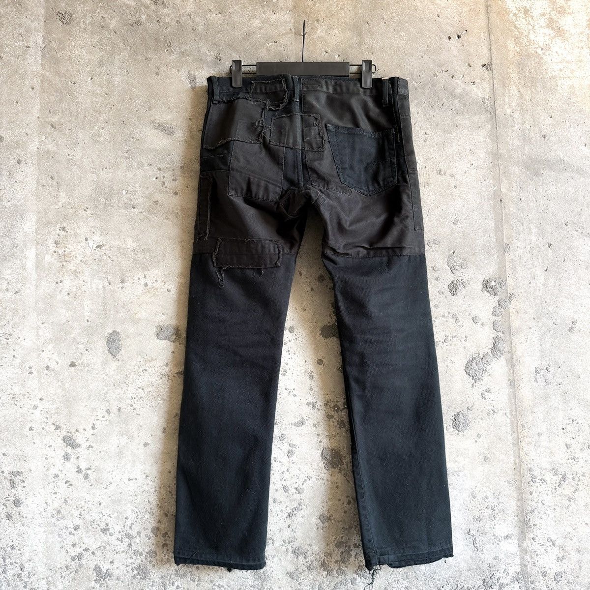 Dior Dior AW07 “Navigate” THRASHED Patchwork Denim By Hedi Size US 31 - 5 Thumbnail
