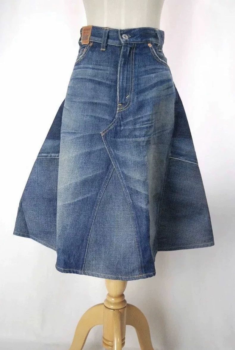 Junya Watanabe Junya Watanabe Denim Deconstructed Skirt Size 24" / US 00 / IT 34 - 1 Thumbnail