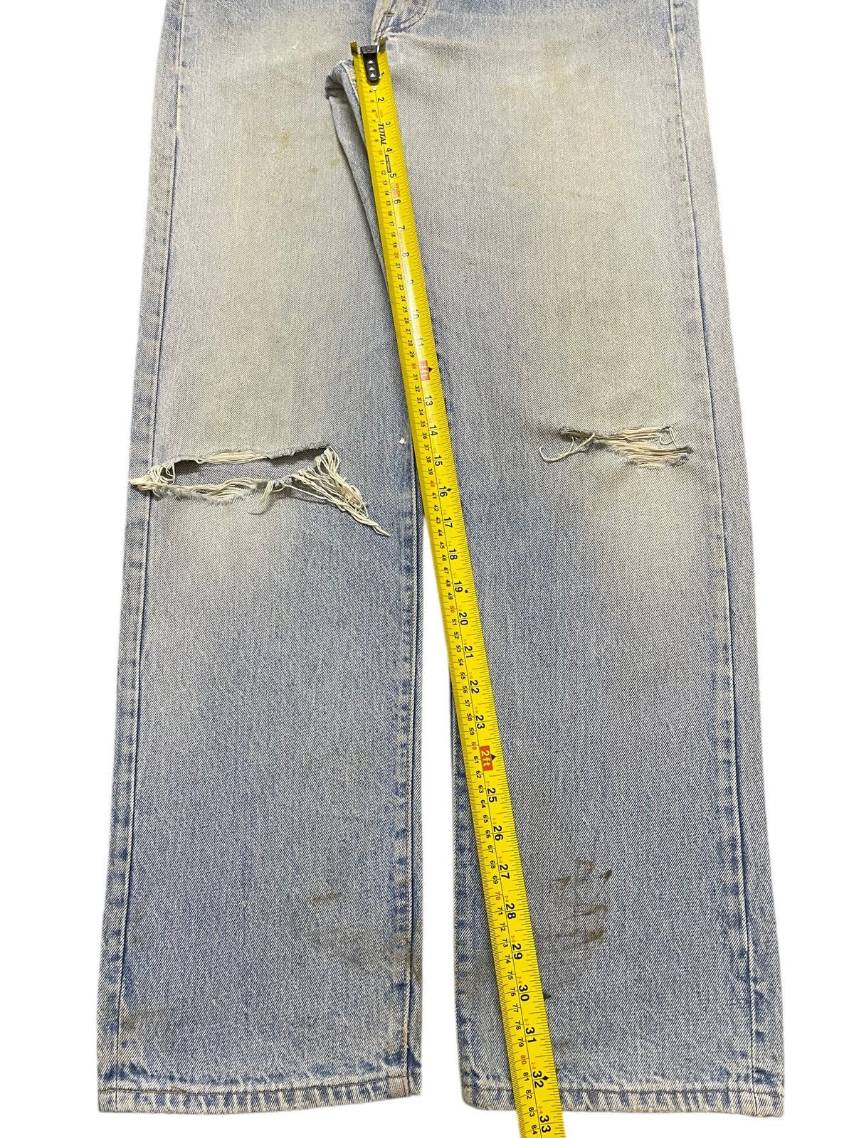 Levi's Crazy 70s Vintage Levis 501 Blue Light Mud Wash Distressed Size US 34 / EU 50 - 12 Thumbnail