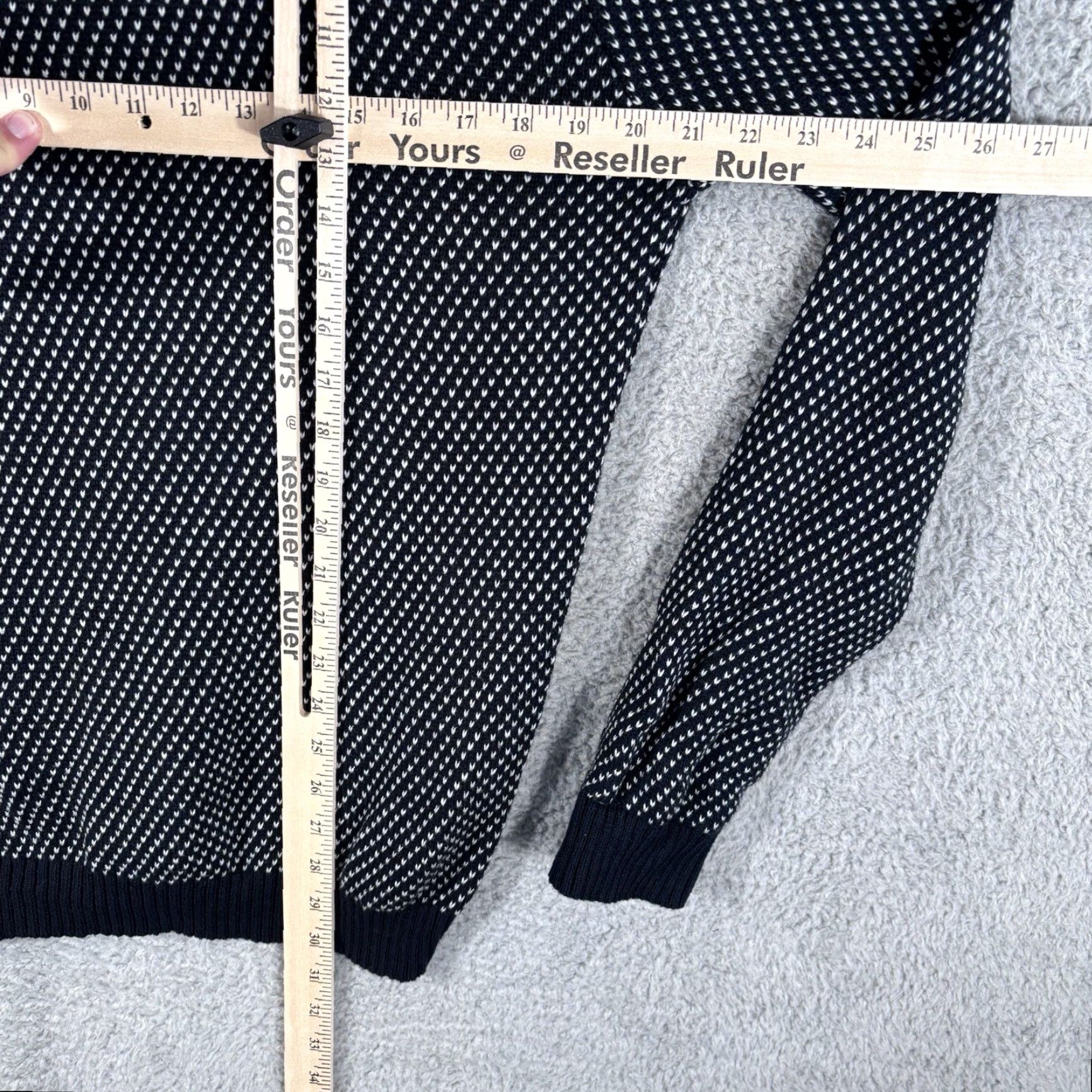 Izod Izod Men’s XL Black Henley Birdseye Knit Mock Neck Pullover Sweater, Cotton, Casual Preppy Gear, Classic Style Size US XL / EU 56 / 4 - 4 Thumbnail