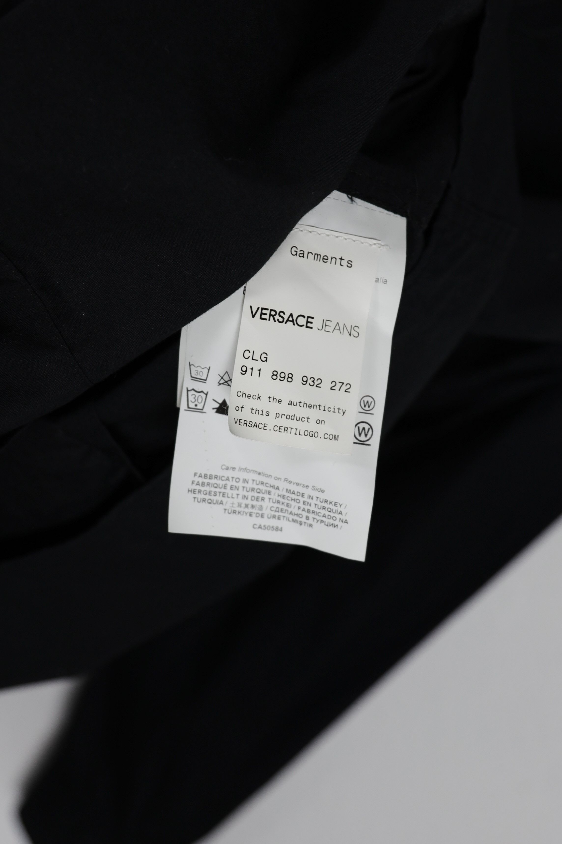 Versace × Versace Jeans Couture Versace Classic VJ Tiger Logo Black Button Long Sleeve Shirt Size US XL / EU 56 / 4 - 5 Thumbnail