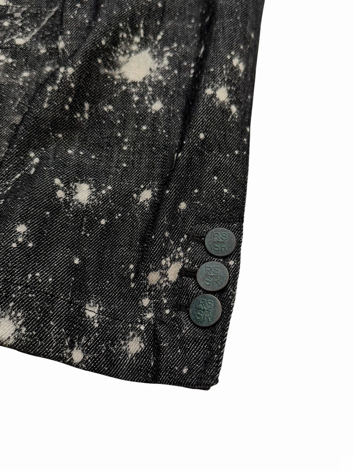 Raf Simons × Sterling Ruby 2010 1/1 Bleach Stars Denim Blazer Coat Size US M / EU 48-50 / 2 - 4 Thumbnail