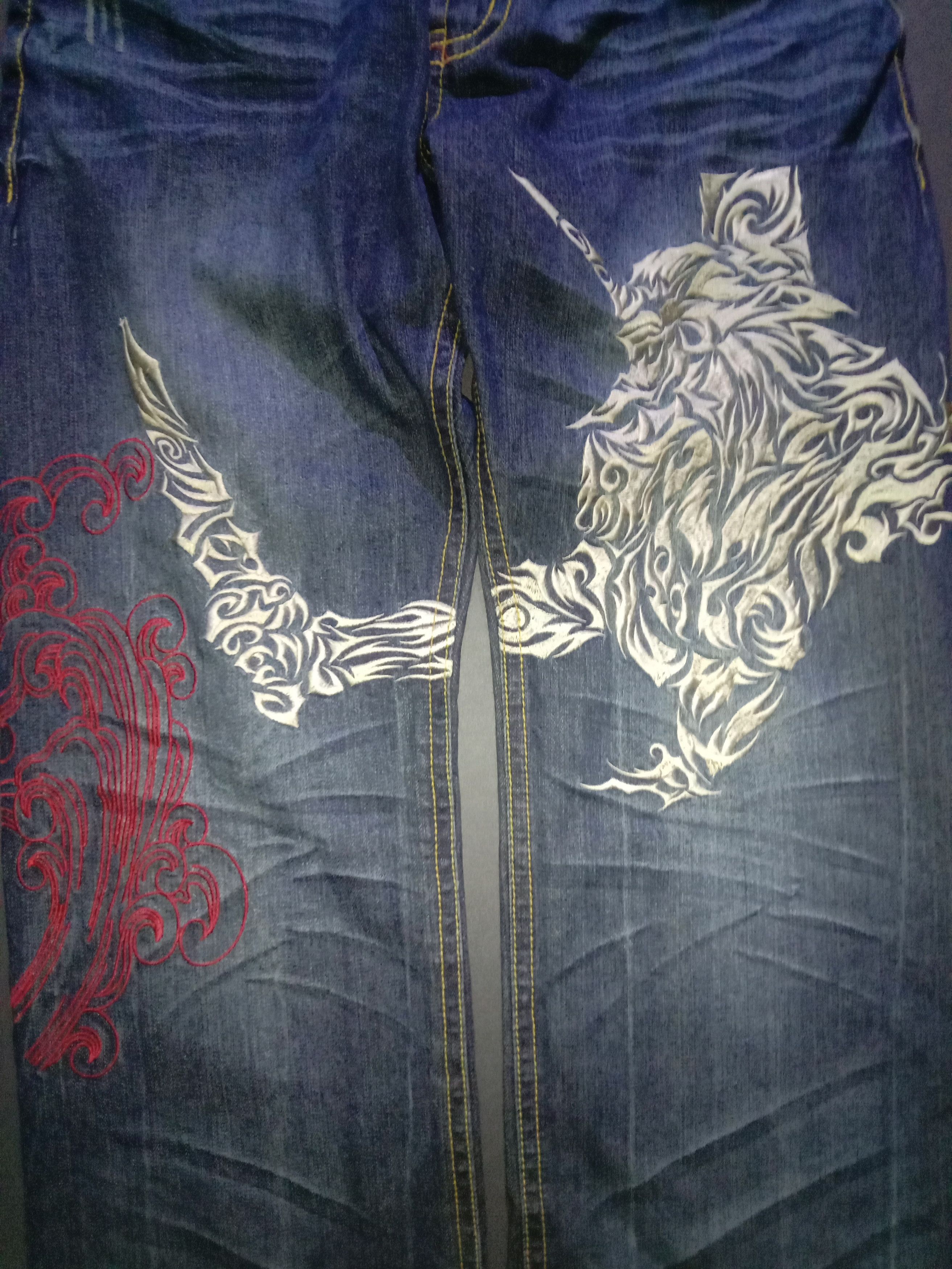 Anime Vintage Evangelion x Nishiki x Miyabi Musubi Jeans Oriental Size US 38 / EU 54 - 4 Thumbnail