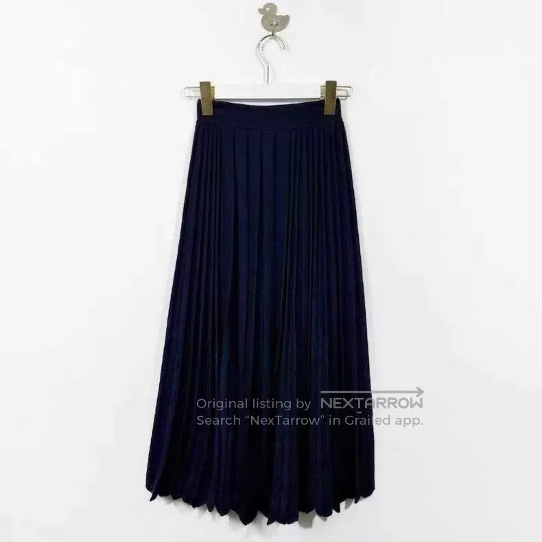 Loro Piana Loro Piana Solid Color Cashmere and Silk Pleated Long Skir Size 25" / US 0 / IT 36 - 2 Thumbnail