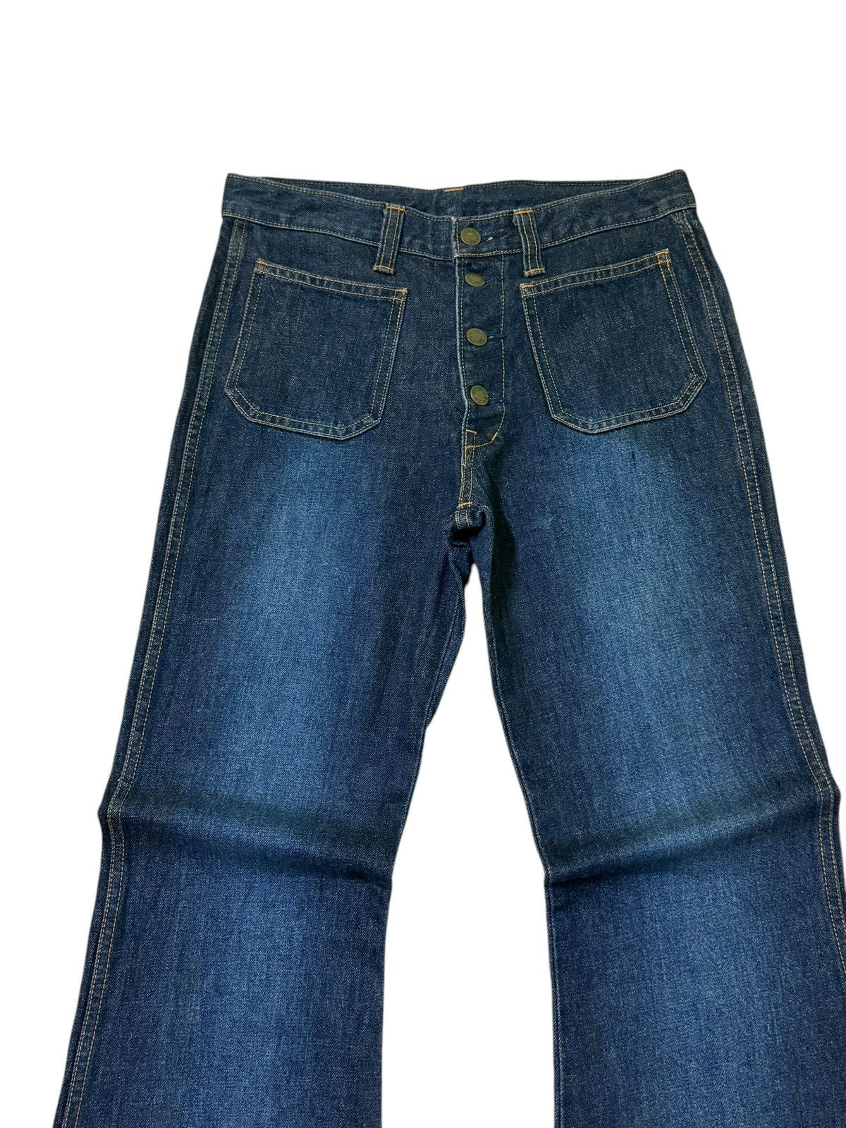 Hysteric Glamour × Japanese Brand FLARED VINTAGE BLUE WAY BELL BOTTOM BOOTCUT DENIM Size US 28 / EU 44 - 3 Thumbnail