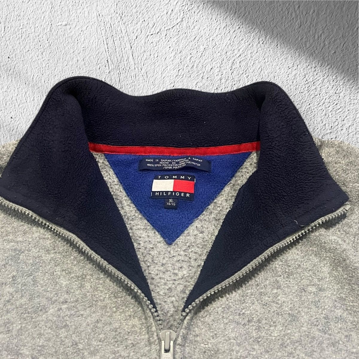 Tommy Hilfiger Vintage 90s Tommy Hilfiger Gray Fleece Quarter Zip XL Size US XL / EU 56 / 4 - 3 Thumbnail