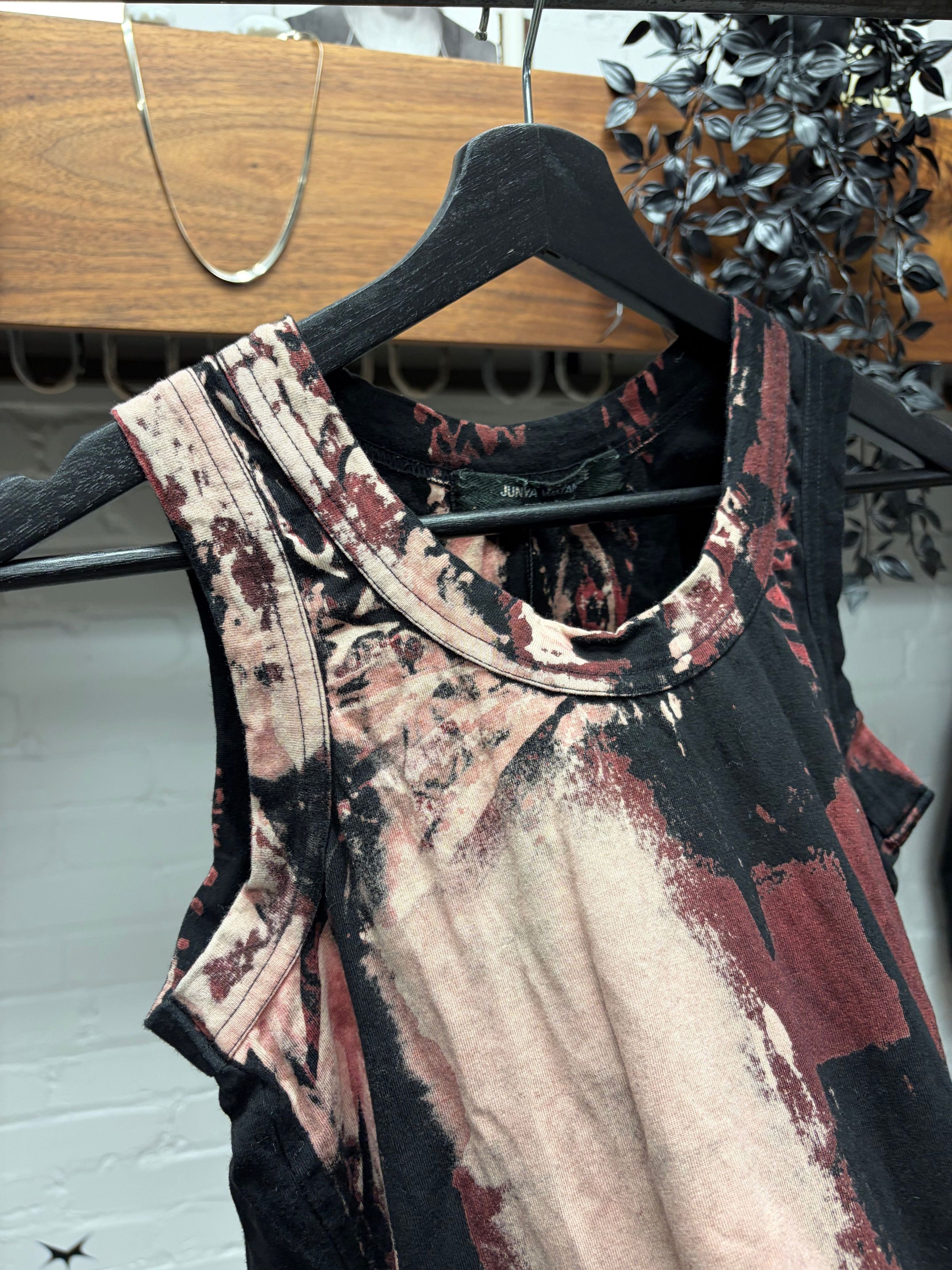 Junya Watanabe SS2006 Junya Watanabe ‘Grunge’ Bleached Red/Black Tank Top Size US S / EU 44-46 / 1 - 2 Thumbnail