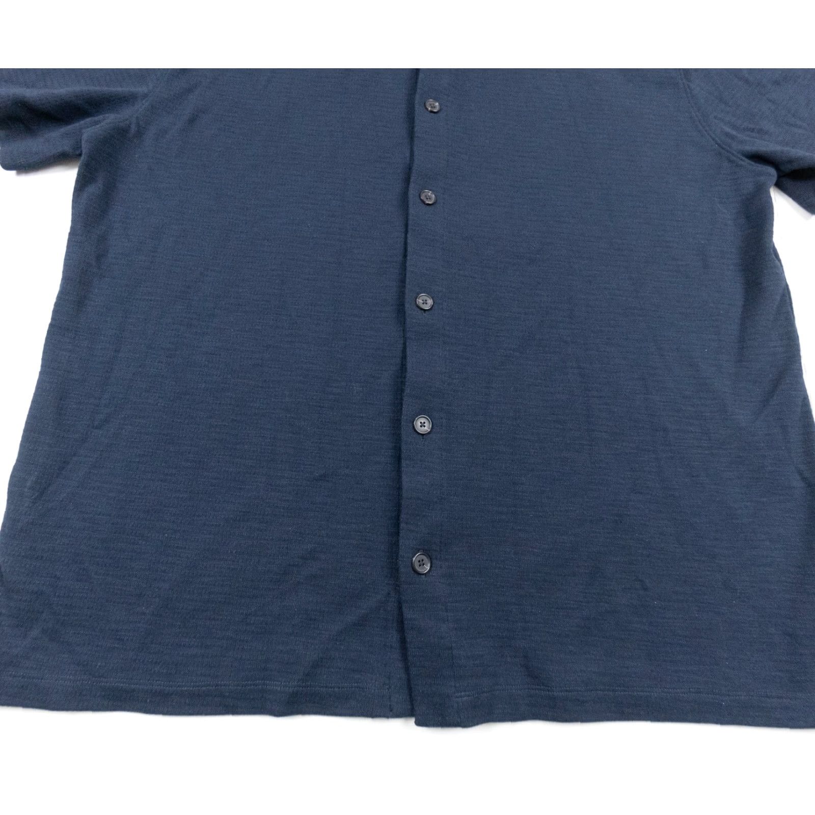 Vince Vince Shirt Mens 2XL Blue Button Down Short Sleeve Knit Luxury Collared Shirt Size US XXL / EU 58 / 5 - 3 Thumbnail