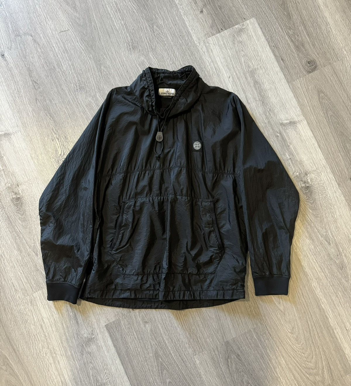 image of Stone Island - Black Metal Smock Jacket - Xl, Men's