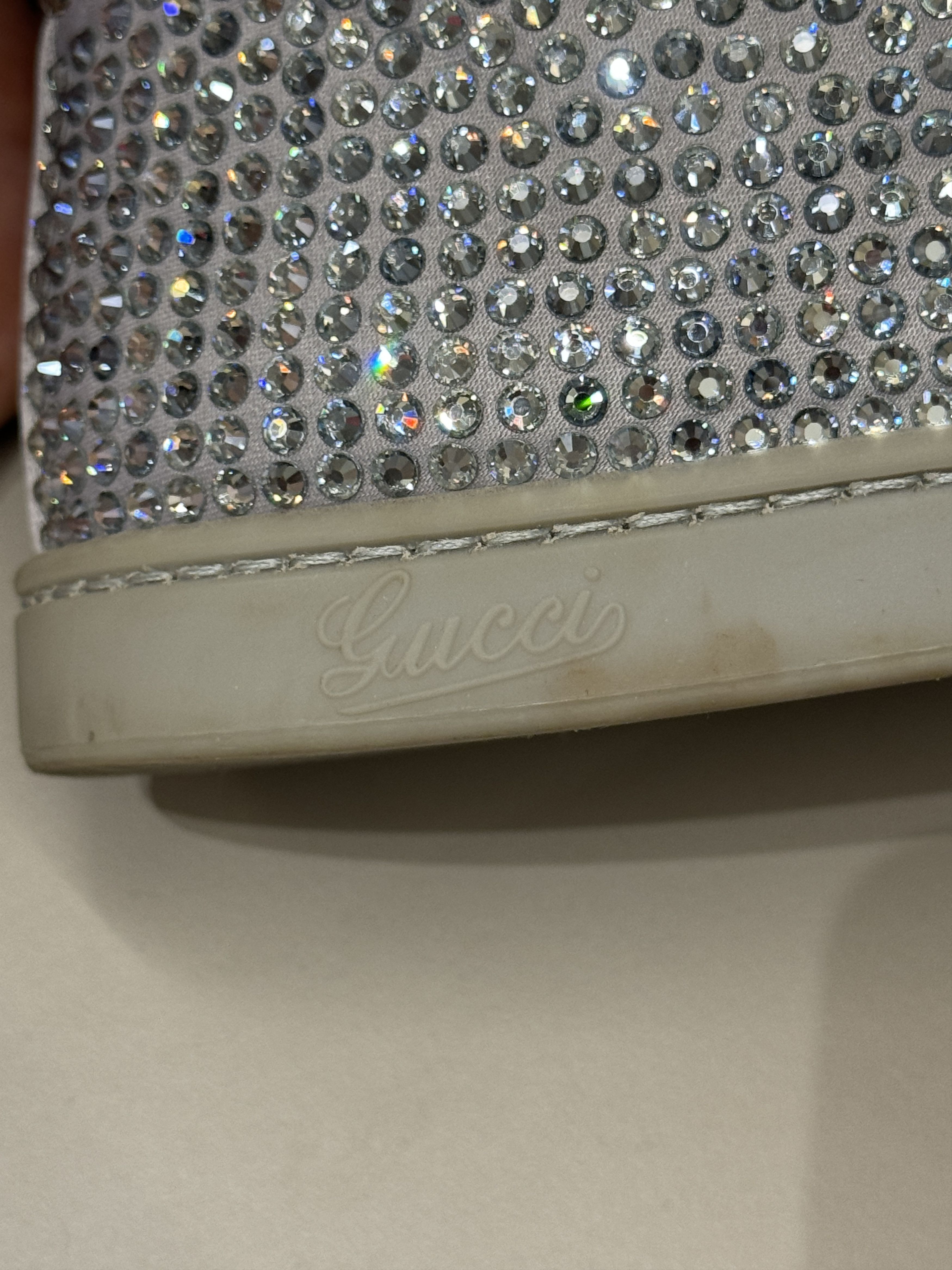 Gucci Gucci crystal studded high-top sneakers Size US 7.5 / IT 37.5 - 6 Thumbnail
