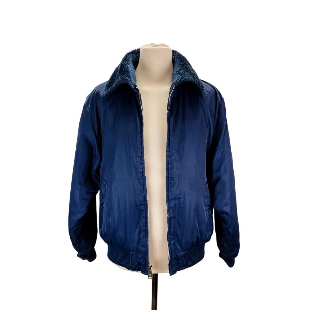 Vintage Vintage Blair Bomber Jacket Mens L Blue 70s Faux Shearling Size US L / EU 52-54 / 3 - 1 Thumbnail