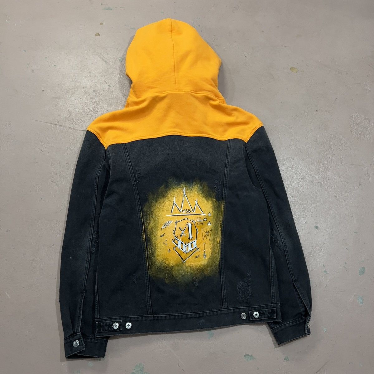 Marc Jacques Burton Marc Jaques Burton Orange Denim jacket with oversized hood Size US XL / EU 56 / 4 - 5 Thumbnail