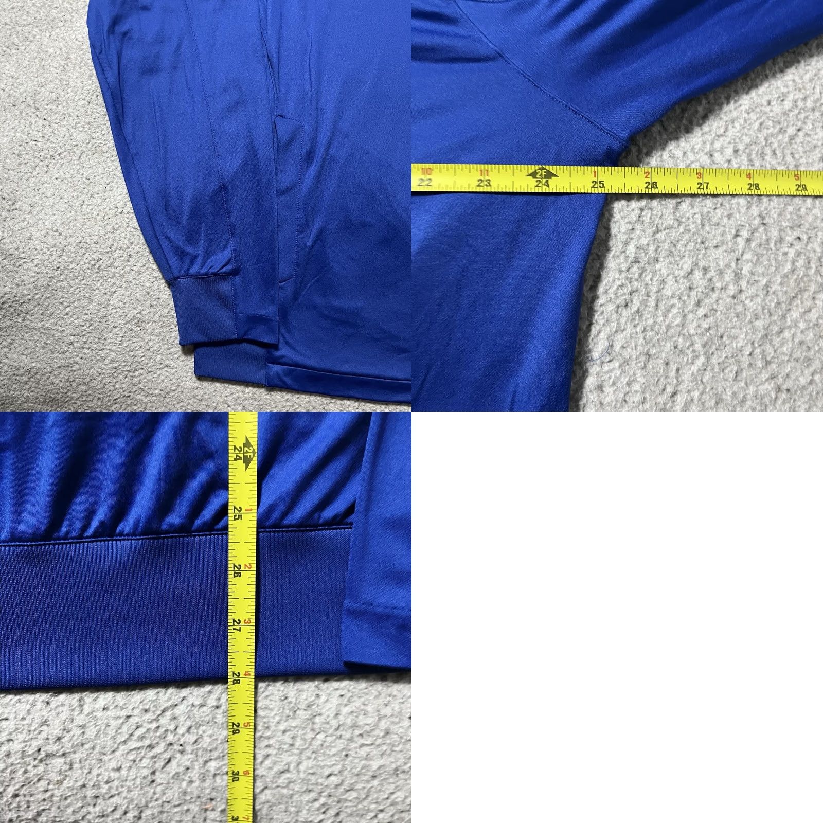 Vintage B. Draddy 1/4 Zip Pullover Mens XL Performance Golf Stretch Pocket Long Sleeve Blue Size US XL / EU 56 / 4 - 8 Thumbnail